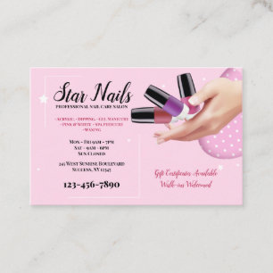 Nail Salon Affärskort Visitkort