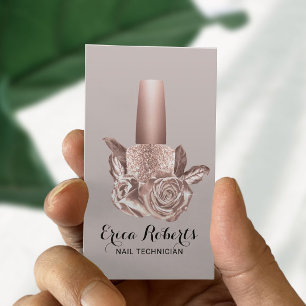 Nail Salon  Blommigten Ro Guld Polska Manicuitor Visitkort