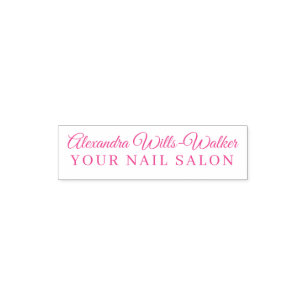 Nail Salon Business Personal Självfärgande Stämpel