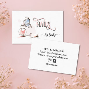 Nail Salon Butterfly polsk manikurist Visitkort