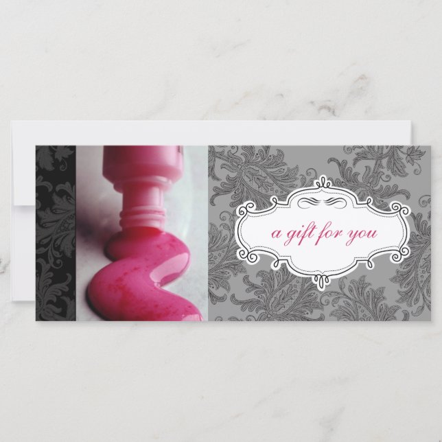Nail Salon- eller Day Spa Gift-certifikat (Framsida)