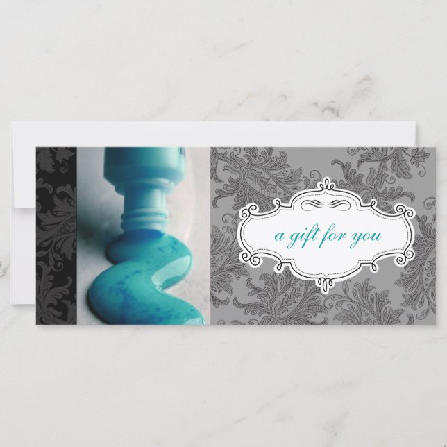 Nail Salon- eller Day Spa Gift-certifikat (Framsida)