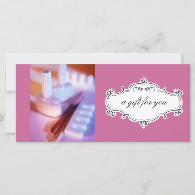 Nail Salon- eller Day Spa Gift-certifikat (Framsida)