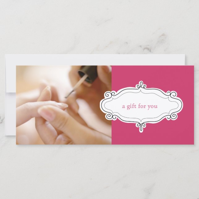 Nail Salon eller Nagel Studio Gift-certifikat (Framsida)