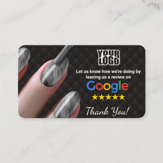 Nail salon Google-granskningsmall med QR Visitkort