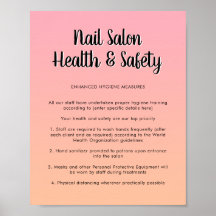 Nail Salon Health Rosa Pastel Färg Covid Safety