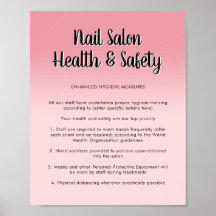 Nail Salon Health Rosa Script Font Covid Safety