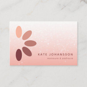 Nail Salon Logotyp Peach Rosy Manicurist Visitkort