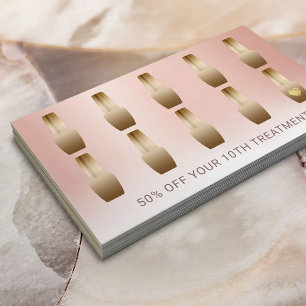 Nail Salon Makeup Artist Manicurist Ro Guld Lojalitetskort