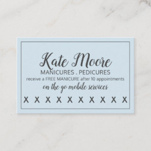 Nail Salon Manicurist Customer Loyalty Slår kort