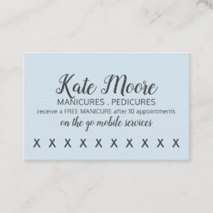 Nail Salon Manicurist Customer Loyalty Slår kort