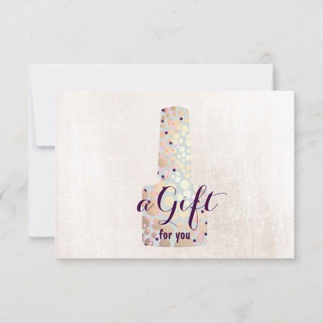 Nail Salon Manicurist Gift Certificate (Framsida)