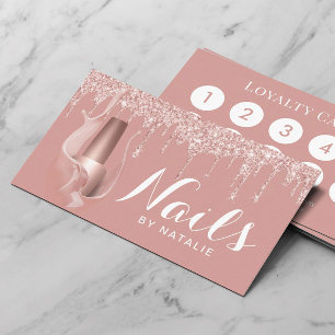 Nail Salon Manicurist Modern Ro Guld Drives Lojalitetskort