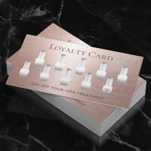 Nail Salon Manicurist Ro Guld Loyalty Lojalitetskort