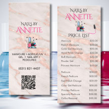 Nail Salon Manikyrist Rose Gold QR Prislista
