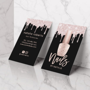 Nail Salon Modern Ro Guld driver Nagel Manicurist Visitkort
