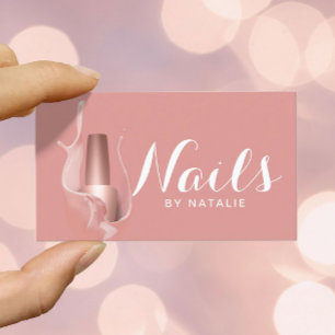 Nail Salon Modern Ro Guld polsk manikurist Visitkort