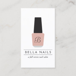 Nail Salon Monogram om den Rosa Nagel polska Visitkort
