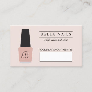 Nail Salon Monogram om  Rosa II Möte Tidsbeställning Kort