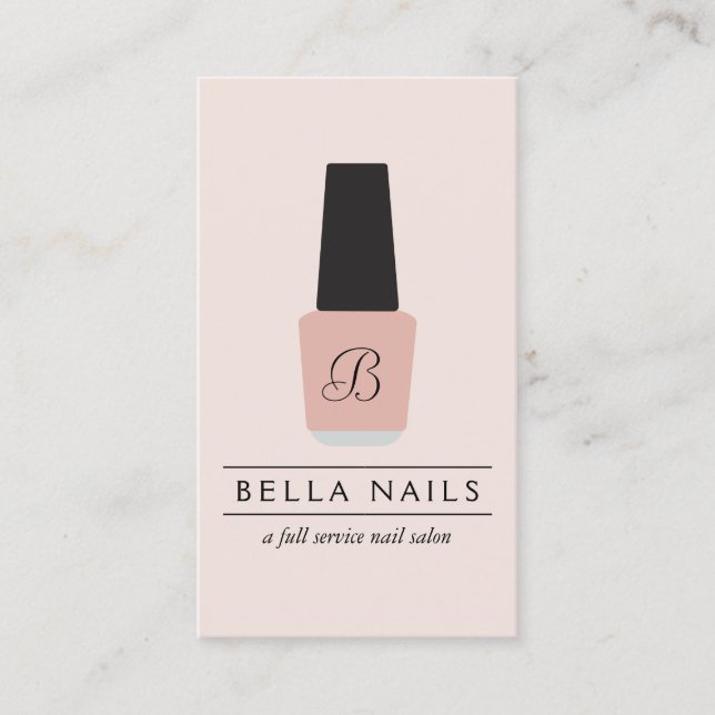 Nail Salon Monogram om  Rosa Nagel Polen II Visitkort (Framsida)