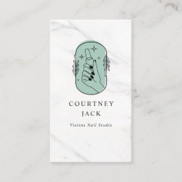 Nail Salon Nagel Stylist Manicurist Luxury Marble Visitkort