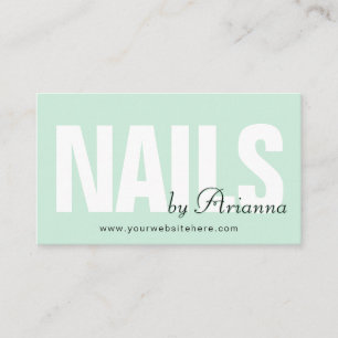 Nail Salon Nagel Tech Grönten Mint för Nage Visitkort