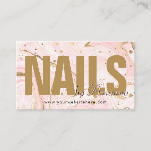 Nail Salon Nagel Tech Nagel Stylist Marble Ro Visitkort