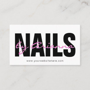  Nail Salon   Nagel Tech   Nagel Stylist Neon Fär Visitkort