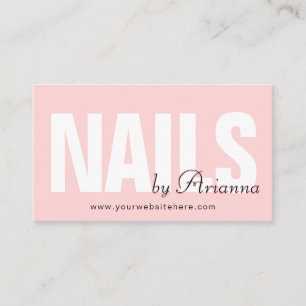  Nail Salon   Nagel Tech   Nagel Stylist  Rosa Visitkort