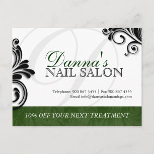 Nail Salon och Spa Advertising Postcard Vykort
