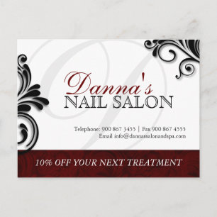 Nail Salon och Spa Advertising Postcard Vykort