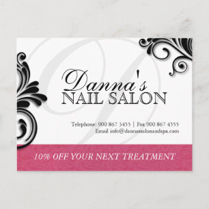Nail Salon och Spa Advertising Postcard Vykort
