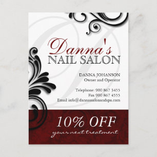 Nail Salon och Spa Advertising Postcard Vykort