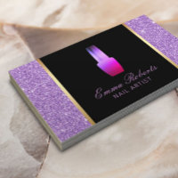 Nail Salon polsk makeup Artist Lila Glitter