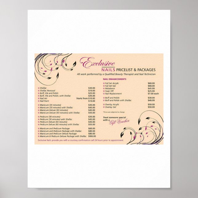 Nail Salon Poster (Framsidan)