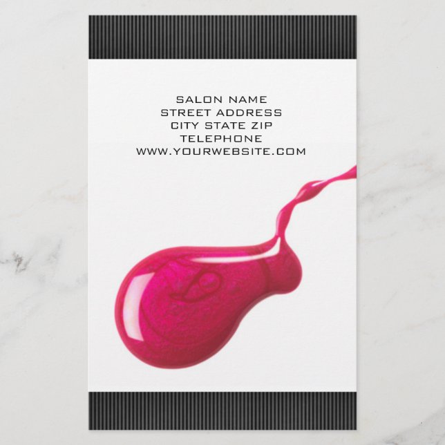 Nail Salon Pris List Flyer (Framsidan)