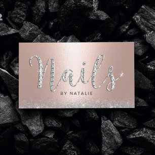 Nail Salon Ro Guld Lux Diamond Typography Visitkort
