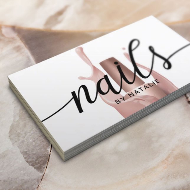 Nail Salon Ro Guld, polsk Flaska-manikurist Visitkort (Skapare uppladdad)