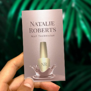 Nail Salon Ro Guld Polska Stänk Makeup-konstnären Visitkort
