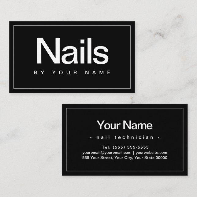 Nail Salon Visitkort (Fram/baksida)
