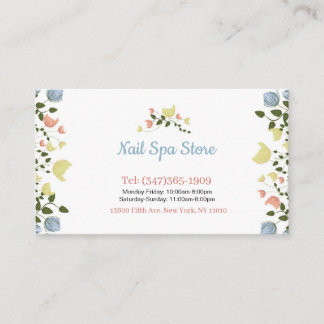 Nail Spa Business Cards Visitkort