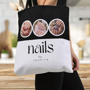 Nail Tech Svart Och Vitt 3 Foto Kampanj  Tygkasse