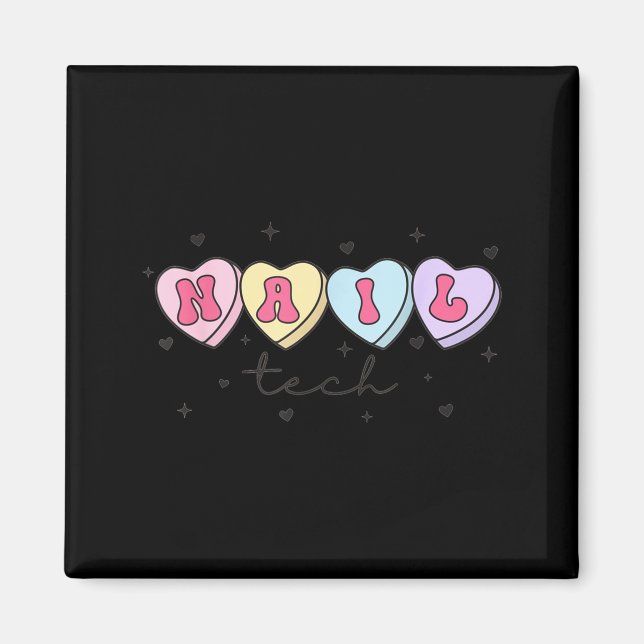 Nail Tech Valentine's Day Heart Manicurist Cosmeto Magnet (Framsidan)