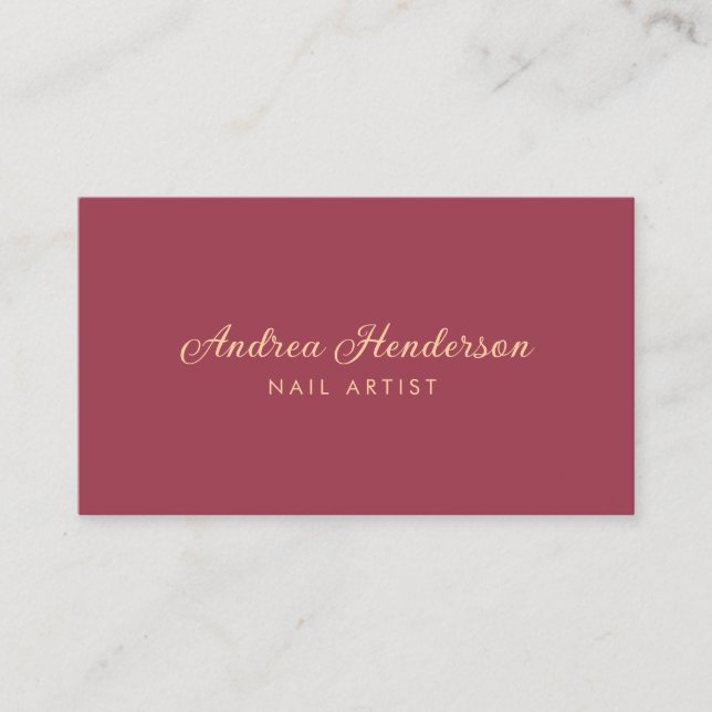 Nail Technician-Affärskort, Nail Artist Makeup Visitkort (Framsida)