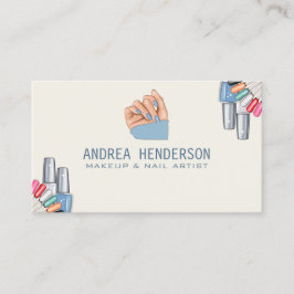 Nail Technician-Affärskort, Nail Artist Makeup Visitkort