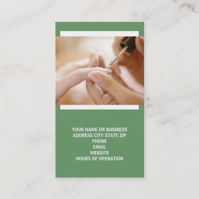 Nail Technician-Affärskort Visitkort (Framsida)