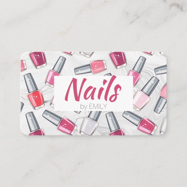 Nail Technician-Affärskort Visitkort (Framsida)