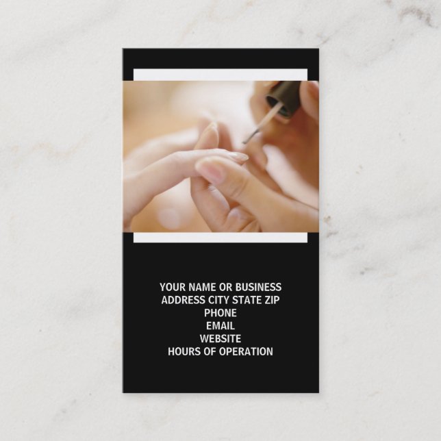 Nail Technician-Affärskort Visitkort (Framsida)