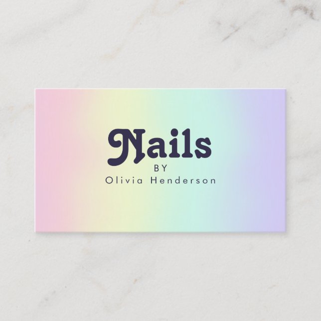 Nail Technician Affärskorts Nail Artist Visitkort (Framsida)