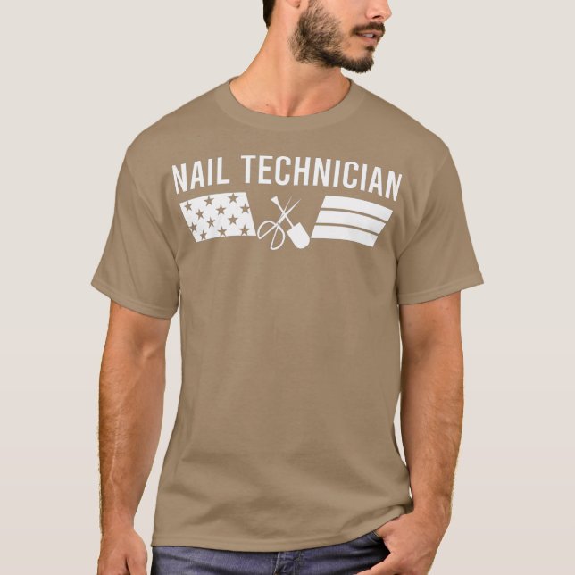 Nail Technician Auktoriserad Nagel Tech Artist T Shirt (Framsida)
